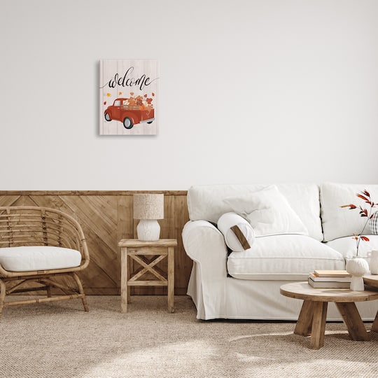 Stupell Industries Country Pumpkin Harvest Welcome Canvas Wall Art